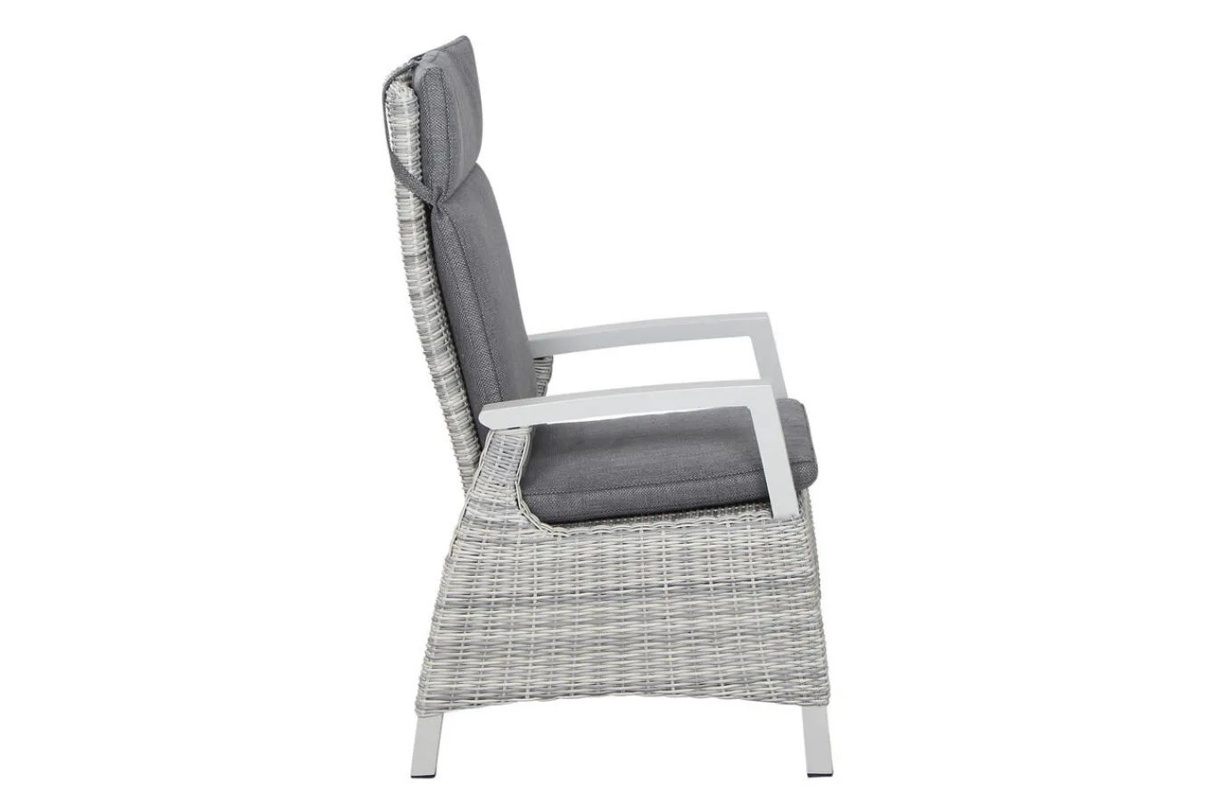 Hot Corido Dining Sessel, ice grey, Alu / Gardino®-Geflecht, 76x62x109 cm, verstellbar Polyrattan-Gartenmöbel|Aluminium-Gartenmöbel