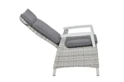 Hot Corido Dining Sessel, ice grey, Alu / Gardino®-Geflecht, 76x62x109 cm, verstellbar Polyrattan-Gartenmöbel|Aluminium-Gartenmöbel
