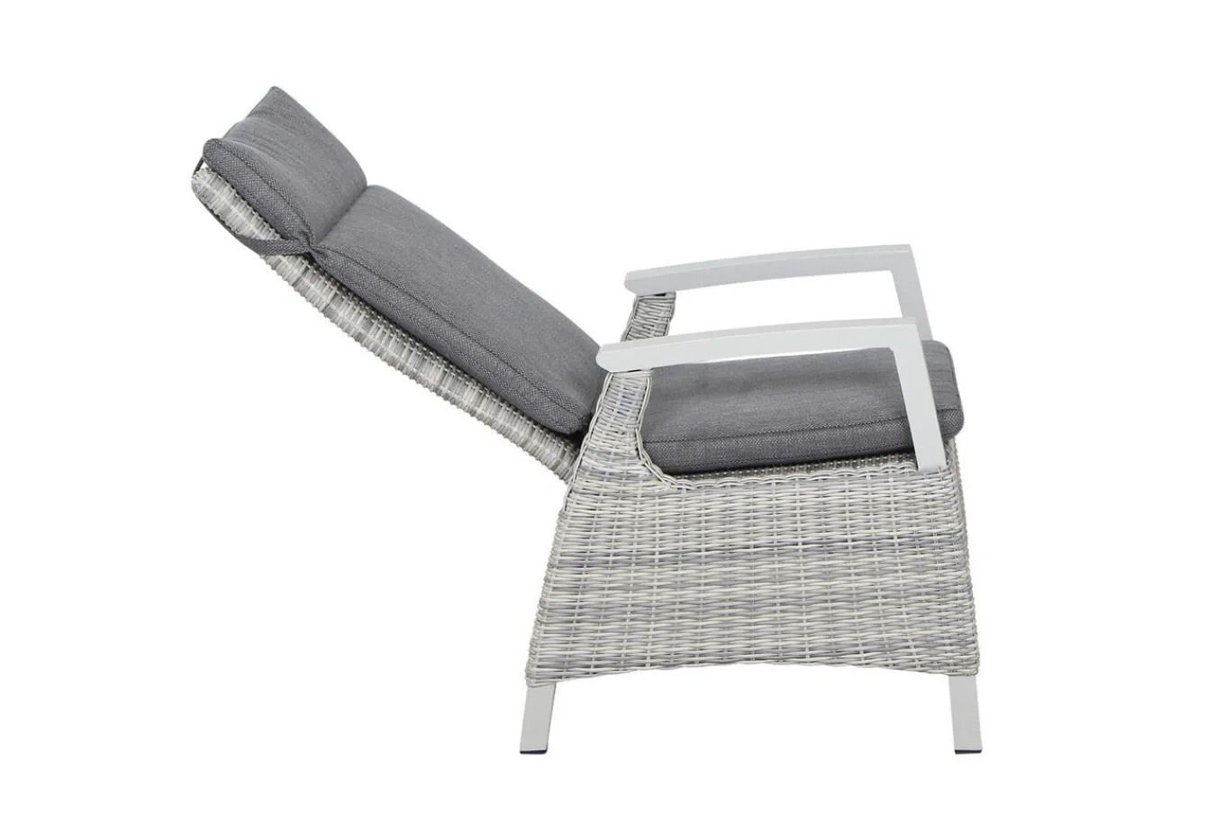 Hot Corido Dining Sessel, ice grey, Alu / Gardino®-Geflecht, 76x62x109 cm, verstellbar Polyrattan-Gartenmöbel|Aluminium-Gartenmöbel
