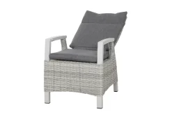 Hot Corido Dining Sessel, ice grey, Alu / Gardino®-Geflecht, 76x62x109 cm, verstellbar Polyrattan-Gartenmöbel|Aluminium-Gartenmöbel