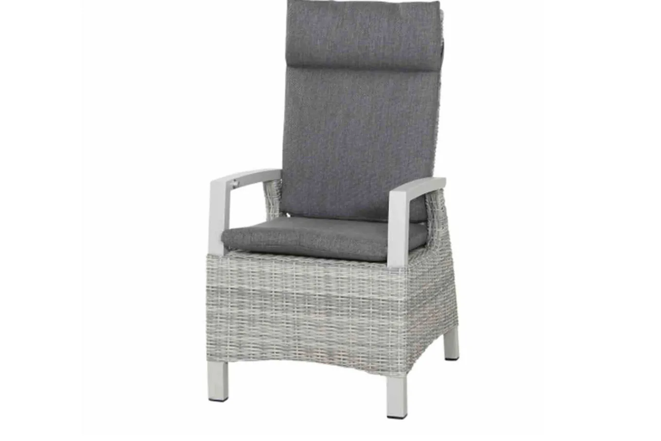 Hot Corido Dining Sessel, ice grey, Alu / Gardino®-Geflecht, 76x62x109 cm, verstellbar Polyrattan-Gartenmöbel|Aluminium-Gartenmöbel