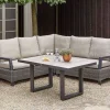 Outlet Corido Eckelement, charcoal, Alu / Gardino®-Geflecht, 83x83x88 cm Polyrattan-Gartenmöbel|Gartenlounge
