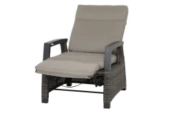 Online Corido Garten-Essgruppe, charcoal, Alu / Gardino®-Geflecht, 4 Relaxsessel, stufenloser Lifttisch 130x75x47-71cm Polyrattan-Gartenmöbel|Gartenlounge