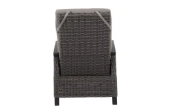 Discount Corido Garten-Essgruppe, charcoal, Alu / Gardino®-Geflecht, 6 Loungesessel, stufenloser Lifttisch 160x90x47-71cm Polyrattan-Gartenmöbel|Gartenlounge