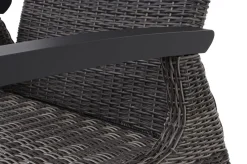 Discount Corido Garten-Essgruppe, charcoal, Alu / Gardino®-Geflecht, 6 Loungesessel, stufenloser Lifttisch 160x90x47-71cm Polyrattan-Gartenmöbel|Gartenlounge