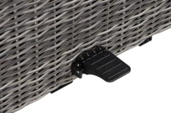 Discount Corido Garten-Essgruppe, charcoal, Alu / Gardino®-Geflecht, 4 Diningsessel, stufenloser Lifttisch 130x 75 x 47-71 cm Polyrattan-Gartenmöbel|Garten-Essgruppen