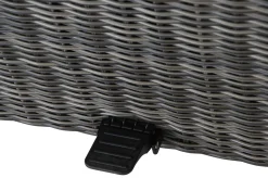 Corido Garten-Essgruppe, charcoal, Alu / Gardino®-Geflecht, 6 Diningsessel, stufenloser Lifttisch 160 x 90 x 47-71 cm Polyrattan-Gartenmöbel|Garten-Essgruppen