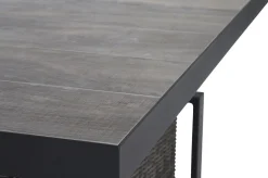 Corido Garten-Essgruppe, charcoal, Alu / Gardino®-Geflecht, 6 Diningsessel, stufenloser Lifttisch 160 x 90 x 47-71 cm Polyrattan-Gartenmöbel|Garten-Essgruppen