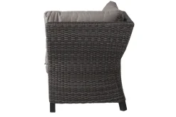 Outlet Corido Gartenlounge, charcoal, Alu/Gardino®-Geflecht, 5 Personen, Loungetisch 140x85cm Polyrattan-Gartenmöbel|Gartenlounge