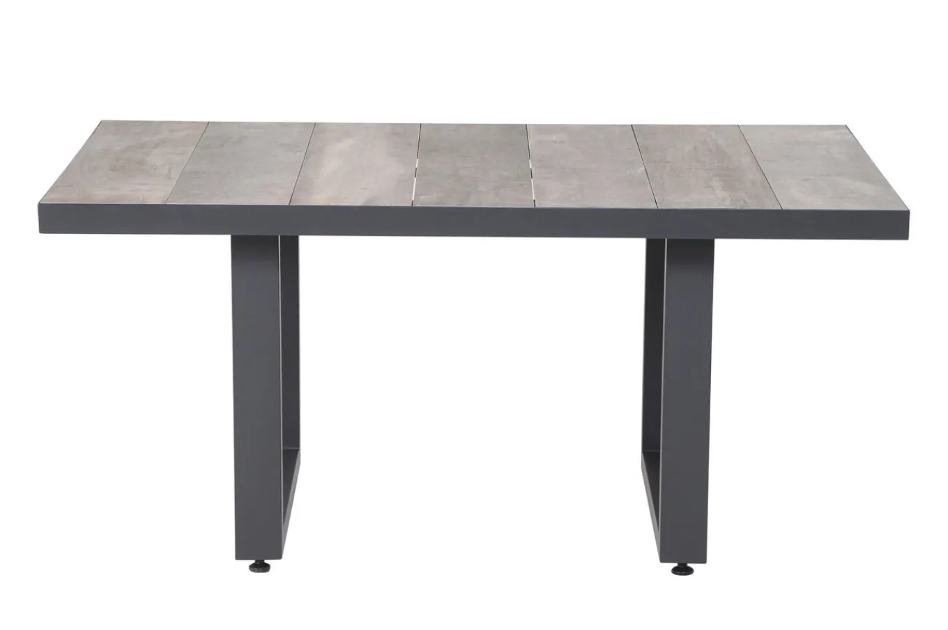 Outlet Corido Gartenlounge, charcoal, Alu/Gardino®-Geflecht, 5 Personen, Loungetisch 140x85cm Polyrattan-Gartenmöbel|Gartenlounge