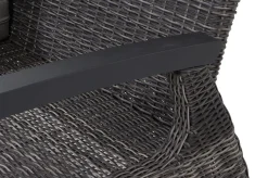 Outlet Corido Gartenlounge, charcoal, Alu/Gardino®-Geflecht, 5 Personen, Loungetisch 140x85cm Polyrattan-Gartenmöbel|Gartenlounge