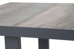Outlet Corido Gartenlounge, charcoal, Alu/Gardino®-Geflecht, 5 Personen, Loungetisch 140x85cm Polyrattan-Gartenmöbel|Gartenlounge