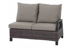 Outlet Corido Gartenlounge, charcoal, Alu/Gardino®-Geflecht, 5 Personen, Loungetisch 140x85cm Polyrattan-Gartenmöbel|Gartenlounge