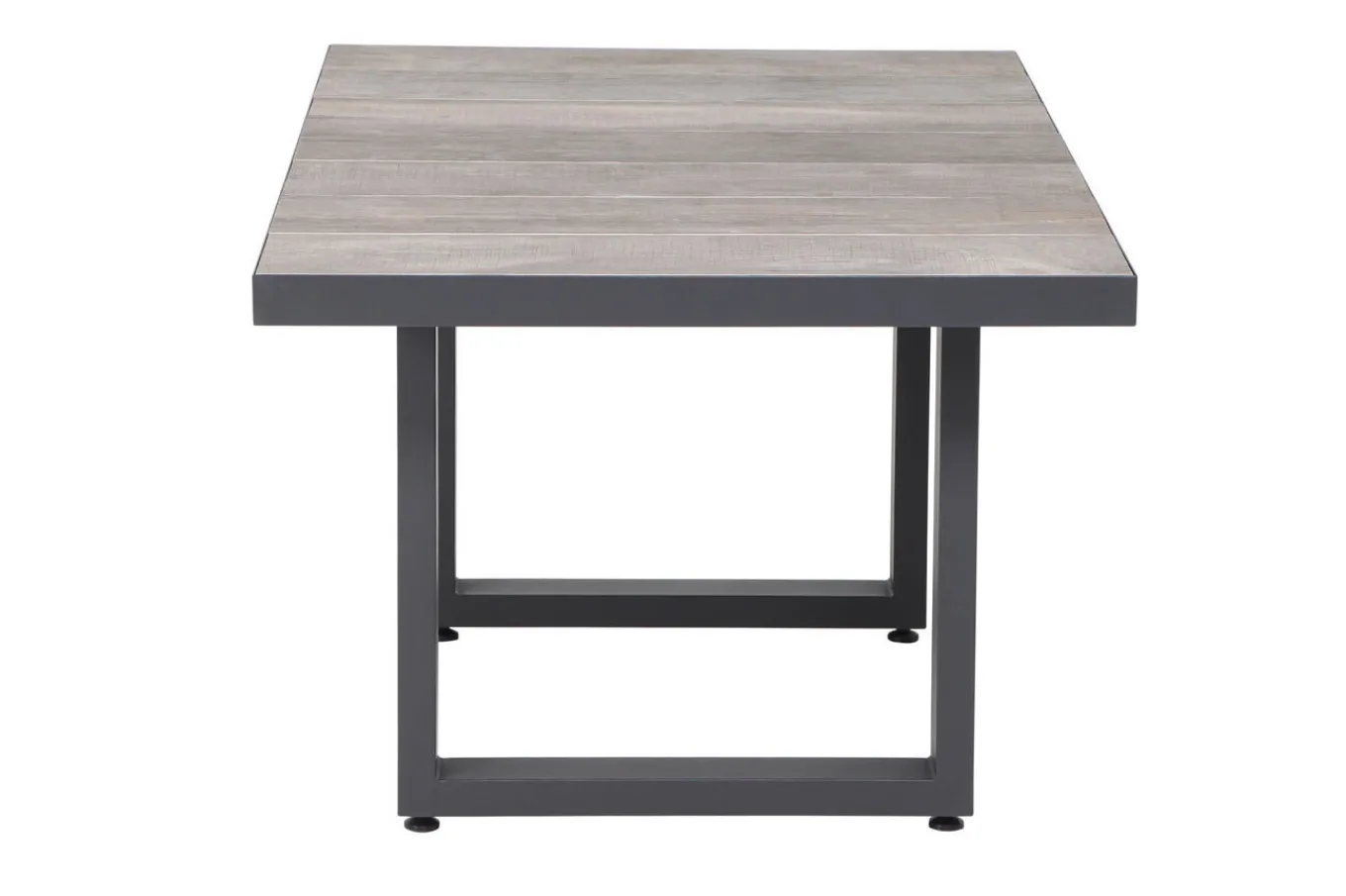 Outlet Corido Gartenlounge, charcoal, Alu/Gardino®-Geflecht, 5 Personen, Loungetisch 140x85cm Polyrattan-Gartenmöbel|Gartenlounge