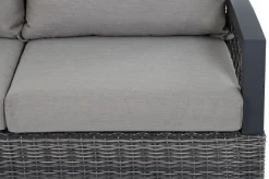 Outlet Corido Gartenlounge, charcoal, Alu/Gardino®-Geflecht, 5 Personen, Loungetisch 140x85cm Polyrattan-Gartenmöbel|Gartenlounge