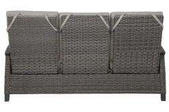Discount Corido Gartenlounge, charcoal, Alu/Gardino®-Geflecht, 2 Relaxsessel + 3er Sofa, stufenloser Lifttisch 160x90x47-71cm Polyrattan-Gartenmöbel|Gartenlounge