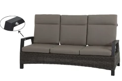 Discount Corido Gartenlounge, charcoal, Alu/Gardino®-Geflecht, 2 Relaxsessel + 3er Sofa, stufenloser Lifttisch 160x90x47-71cm Polyrattan-Gartenmöbel|Gartenlounge
