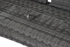Clearance Corido Gartenlounge, charcoal, Alu/Gardino®-Geflecht, 2 Diningsessel + 3er Sofa, stufenloser Lifttisch 160x90x47-71cm Polyrattan-Gartenmöbel|Gartenlounge