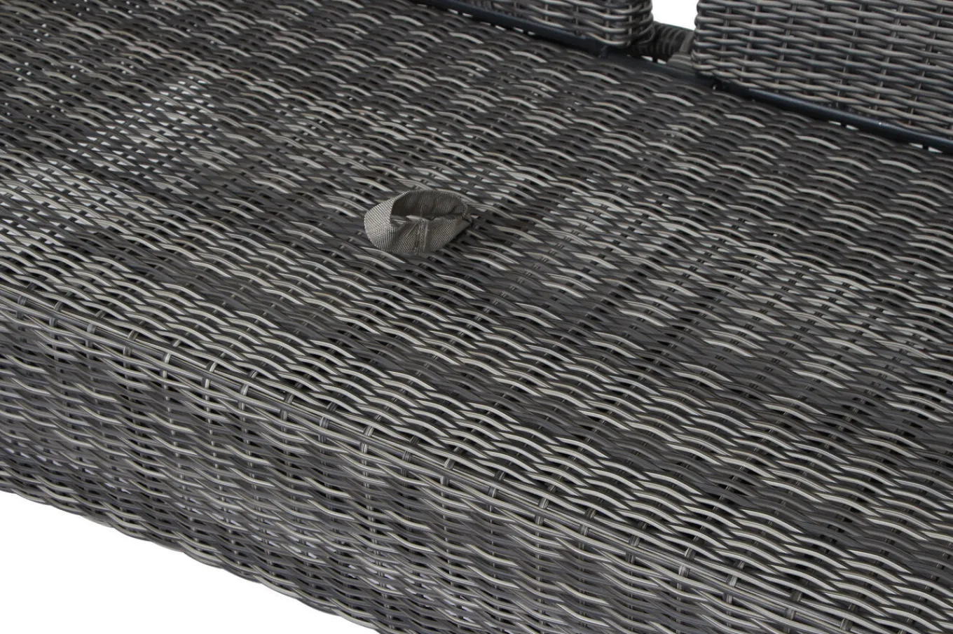 Clearance Corido Gartenlounge, charcoal, Alu/Gardino®-Geflecht, 2 Diningsessel + 3er Sofa, stufenloser Lifttisch 160x90x47-71cm Polyrattan-Gartenmöbel|Gartenlounge