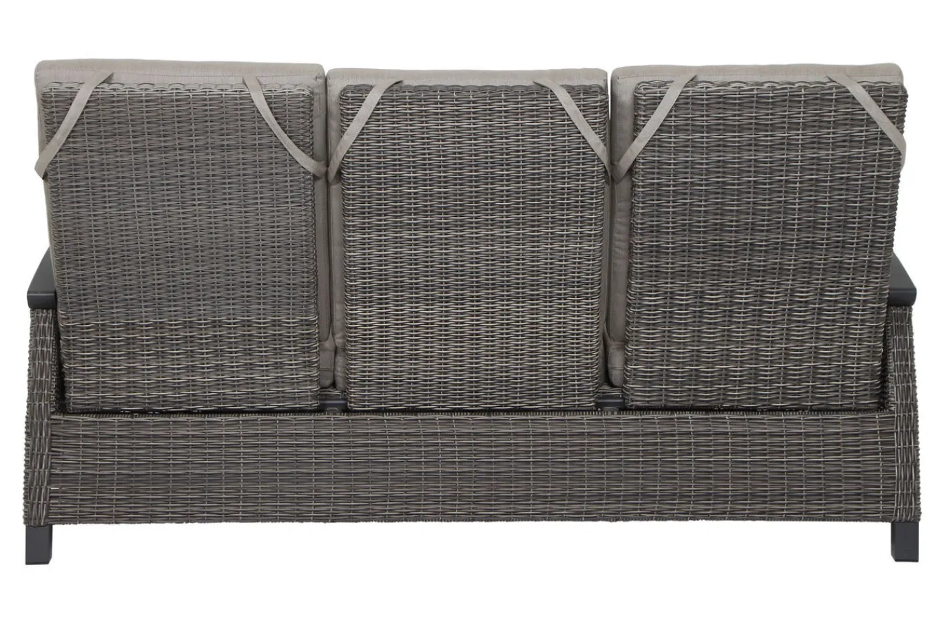Online Corido Gartenlounge, charcoal, Alu/Gardino®-Geflecht, 2 Loungesessel + 3er Sofa, stufenloser Lifttisch 160x90x47-71cm Polyrattan-Gartenmöbel|Gartenlounge