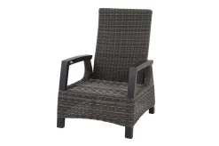 Online Corido Gartenlounge, charcoal, Alu/Gardino®-Geflecht, 2 Loungesessel + 3er Sofa, stufenloser Lifttisch 160x90x47-71cm Polyrattan-Gartenmöbel|Gartenlounge