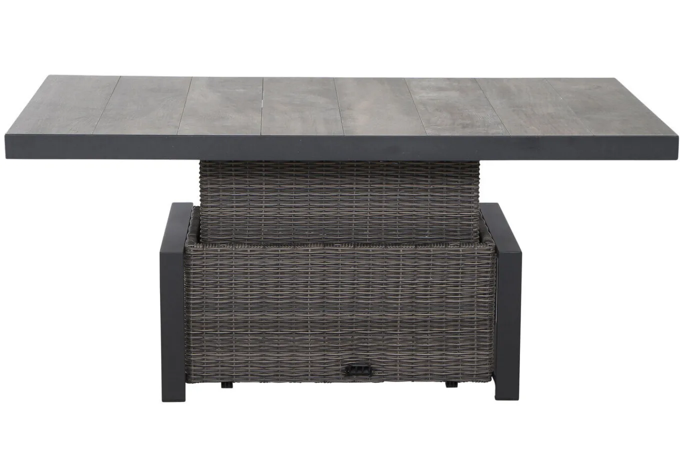 Outlet Corido Lifttisch, charcoal, Alu/Gardino®-Geflecht, 160 x 90 cm, höhenverstellbar Gartentische|Gartenlounge
