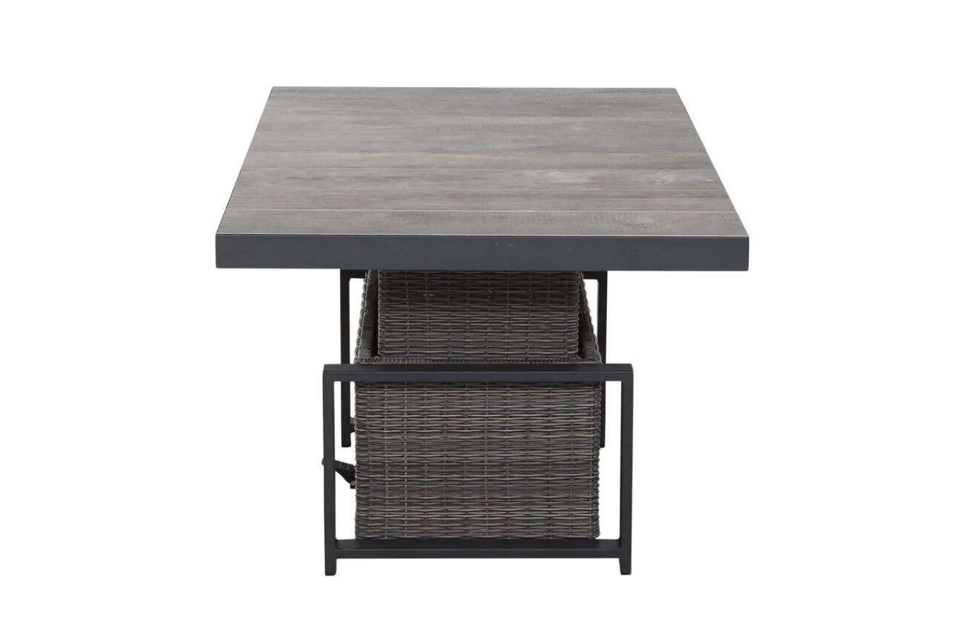 Outlet Corido Lifttisch, charcoal, Alu/Gardino®-Geflecht, 160 x 90 cm, höhenverstellbar Gartentische|Gartenlounge