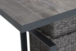 Sale Corido Lifttisch, charcoal, Alu/Gardino®-Geflecht, 130 x 75 cm, höhenverstellbar Gartentische|Gartenlounge