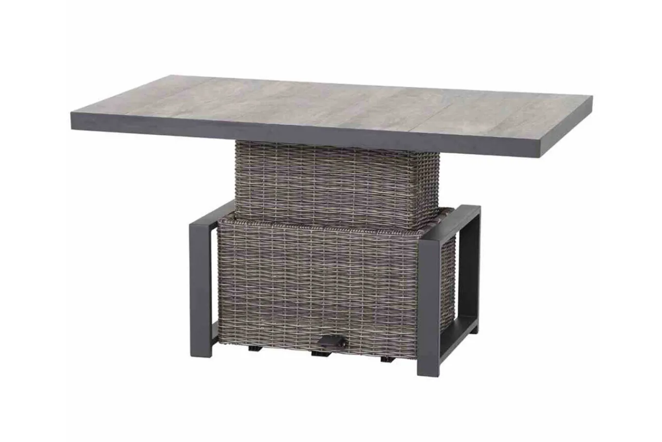 Sale Corido Lifttisch, charcoal, Alu/Gardino®-Geflecht, 130 x 75 cm, höhenverstellbar Gartentische|Gartenlounge