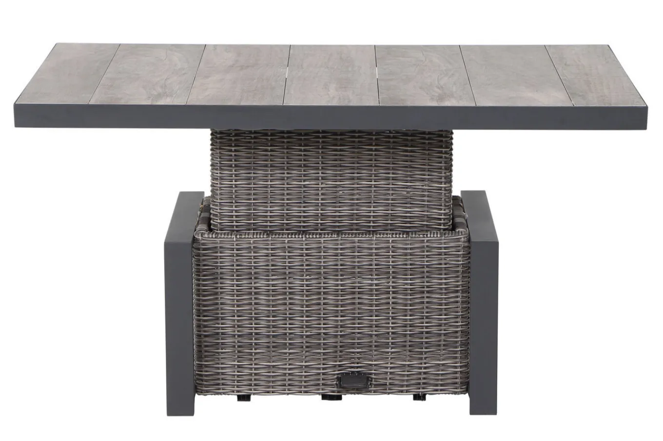 Sale Corido Lifttisch, charcoal, Alu/Gardino®-Geflecht, 130 x 75 cm, höhenverstellbar Gartentische|Gartenlounge