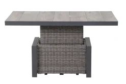 Sale Corido Lifttisch, charcoal, Alu/Gardino®-Geflecht, 130 x 75 cm, höhenverstellbar Gartentische|Gartenlounge