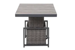 Sale Corido Lifttisch, charcoal, Alu/Gardino®-Geflecht, 130 x 75 cm, höhenverstellbar Gartentische|Gartenlounge