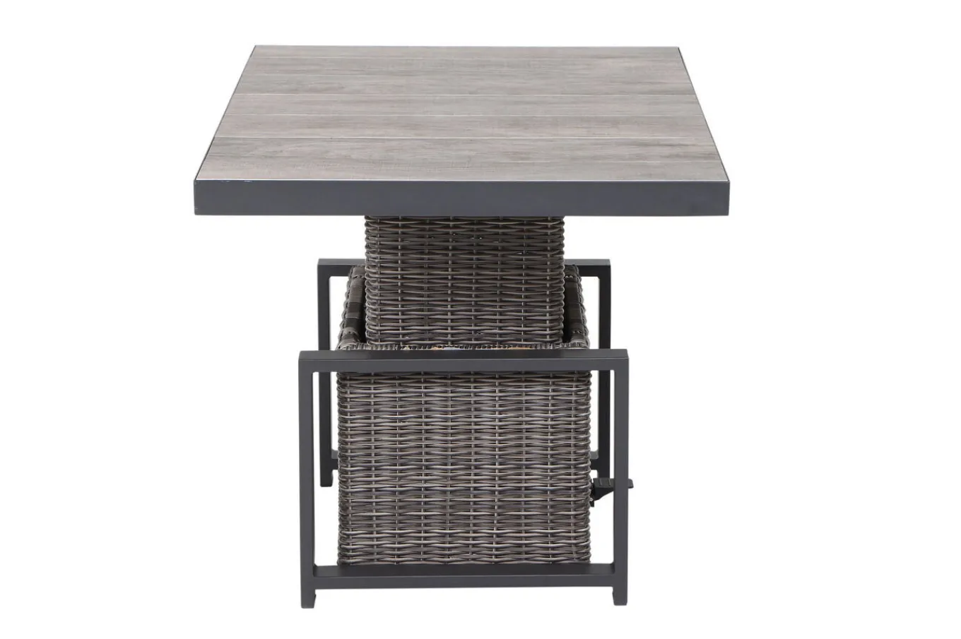 Sale Corido Lifttisch, charcoal, Alu/Gardino®-Geflecht, 130 x 75 cm, höhenverstellbar Gartentische|Gartenlounge