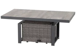 Sale Corido Lifttisch, charcoal, Alu/Gardino®-Geflecht, 130 x 75 cm, höhenverstellbar Gartentische|Gartenlounge