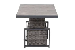 Sale Corido Lifttisch, charcoal, Alu/Gardino®-Geflecht, 130 x 75 cm, höhenverstellbar Gartentische|Gartenlounge