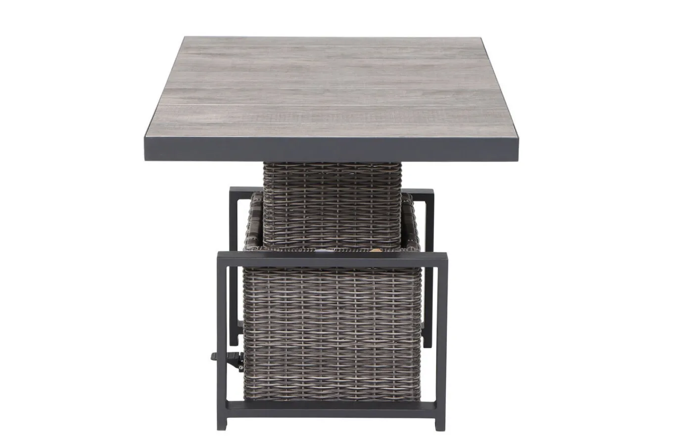Sale Corido Lifttisch, charcoal, Alu/Gardino®-Geflecht, 130 x 75 cm, höhenverstellbar Gartentische|Gartenlounge