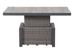 Sale Corido Lifttisch, charcoal, Alu/Gardino®-Geflecht, 130 x 75 cm, höhenverstellbar Gartentische|Gartenlounge