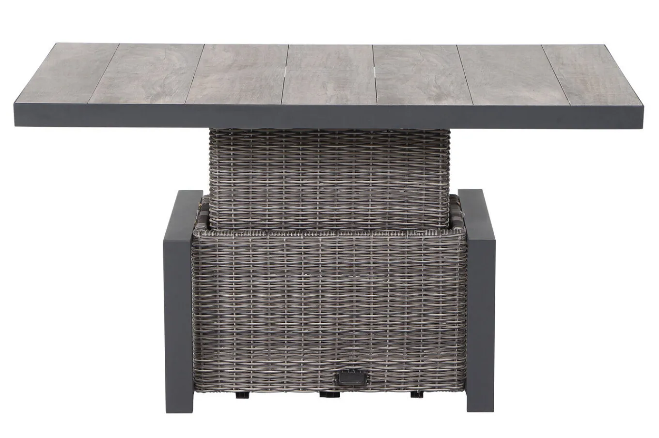 Sale Corido Lifttisch, charcoal, Alu/Gardino®-Geflecht, 130 x 75 cm, höhenverstellbar Gartentische|Gartenlounge