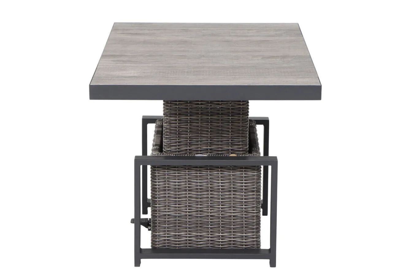 Sale Corido Lifttisch, charcoal, Alu/Gardino®-Geflecht, 130 x 75 cm, höhenverstellbar Gartentische|Gartenlounge