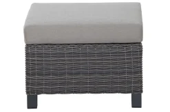 Best Corido Loungehocker, charcoal, Alu / Gardino®-Geflecht, 60x57x42 cm Polyrattan-Gartenmöbel|Gartenstühle & Gartensessel