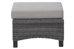 Best Corido Loungehocker, charcoal, Alu / Gardino®-Geflecht, 60x57x42 cm Polyrattan-Gartenmöbel|Gartenstühle & Gartensessel