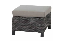Best Corido Loungehocker, charcoal, Alu / Gardino®-Geflecht, 60x57x42 cm Polyrattan-Gartenmöbel|Gartenstühle & Gartensessel