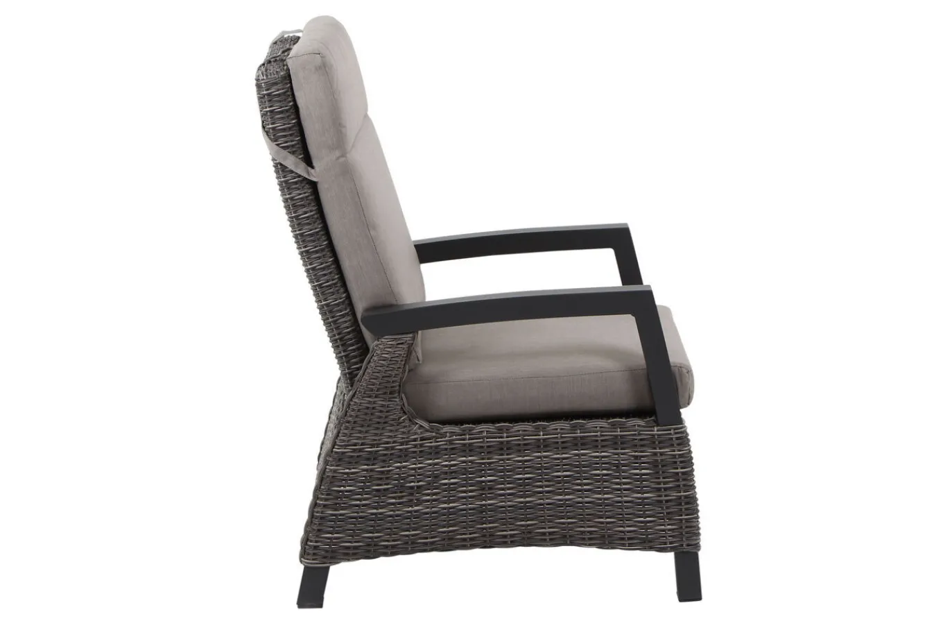 Discount Corido Loungesessel, charcoal, Alu / Gardino®-Geflecht, 73x87x103 cm Polyrattan-Gartenmöbel|Gartenstühle & Gartensessel