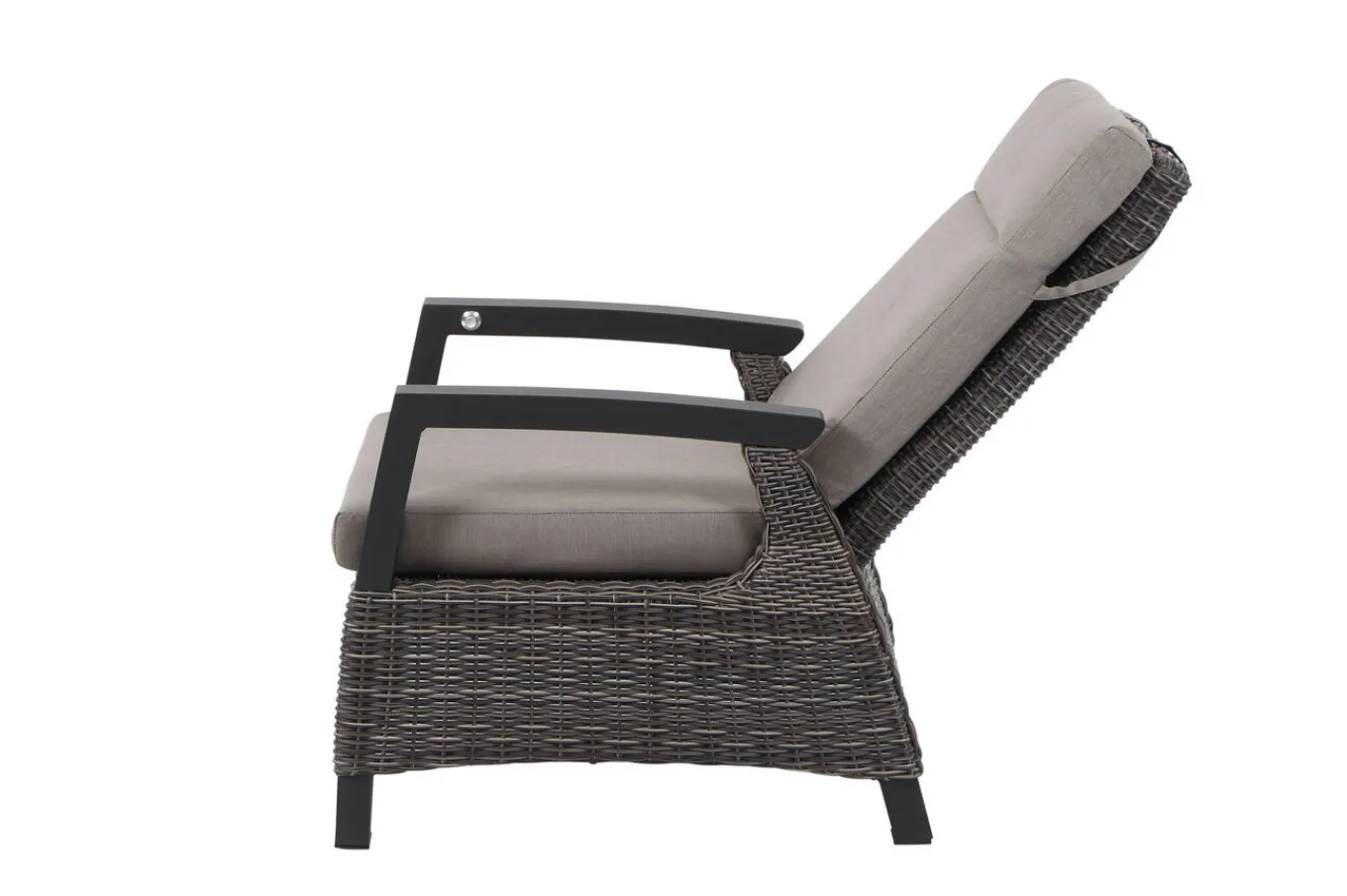 Discount Corido Loungesessel, charcoal, Alu / Gardino®-Geflecht, 73x87x103 cm Polyrattan-Gartenmöbel|Gartenstühle & Gartensessel
