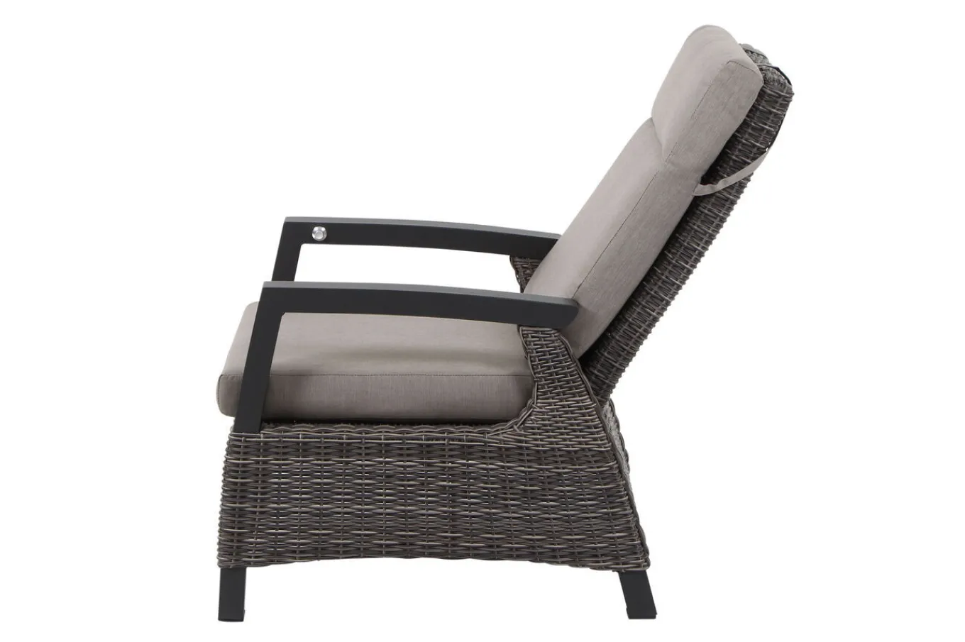 Discount Corido Loungesessel, charcoal, Alu / Gardino®-Geflecht, 73x87x103 cm Polyrattan-Gartenmöbel|Gartenstühle & Gartensessel