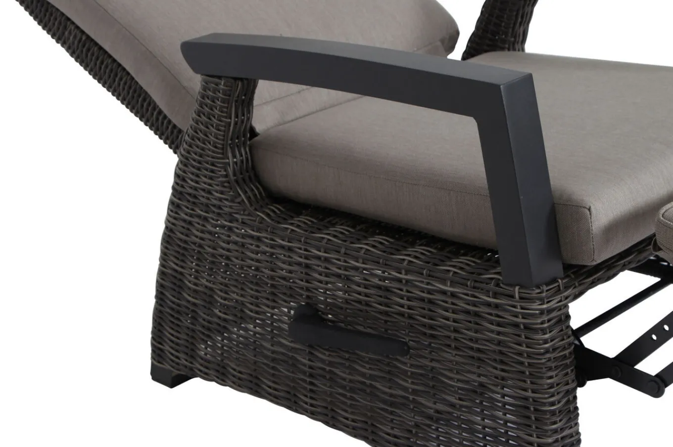 Online Corido Relaxsessel, charcoal, Alu / Gardino®-Geflecht, 73x87x103 cm, verstellbar Polyrattan-Gartenmöbel|Aluminium-Gartenmöbel