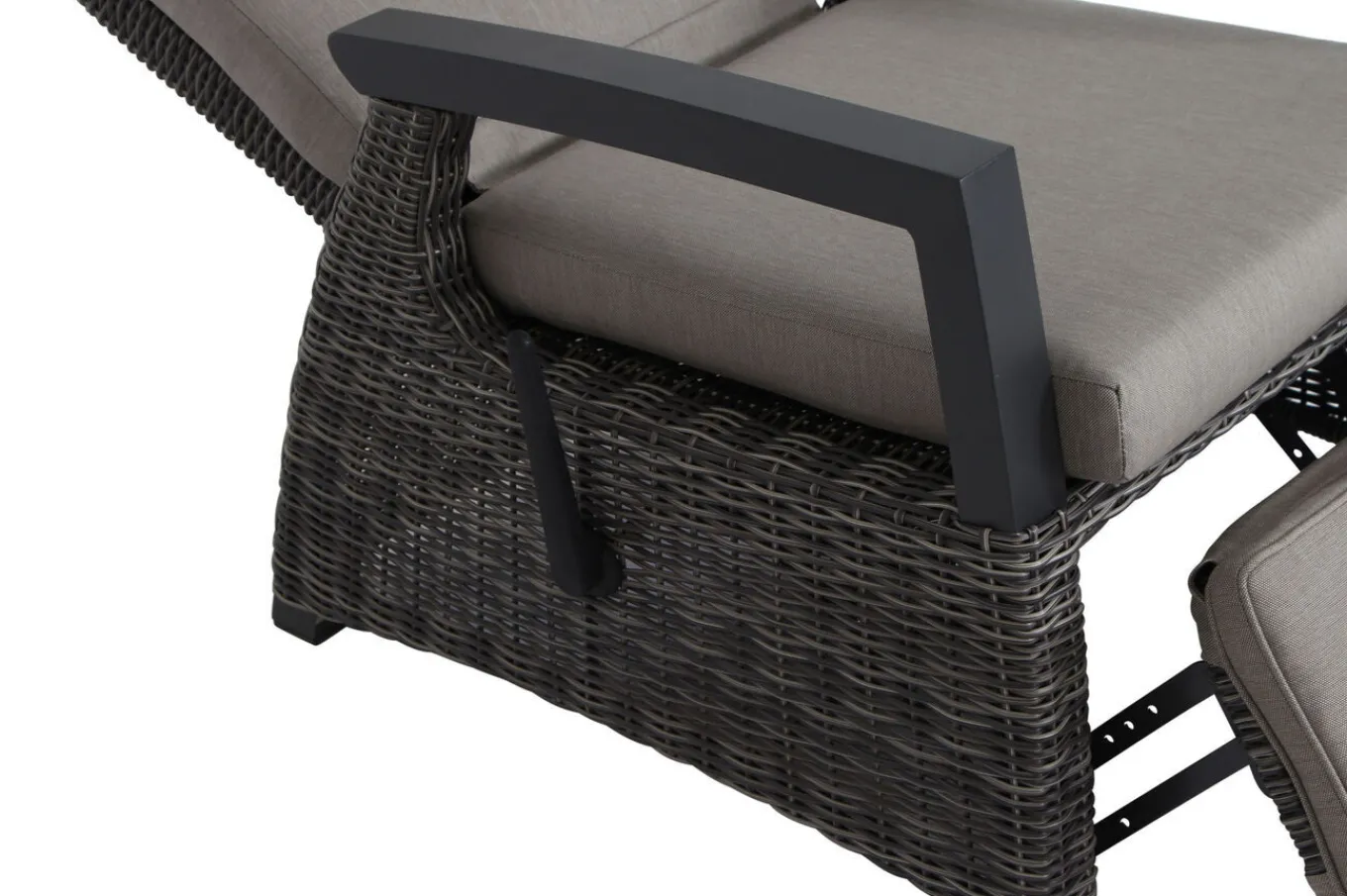 Online Corido Relaxsessel, charcoal, Alu / Gardino®-Geflecht, 73x87x103 cm, verstellbar Polyrattan-Gartenmöbel|Aluminium-Gartenmöbel