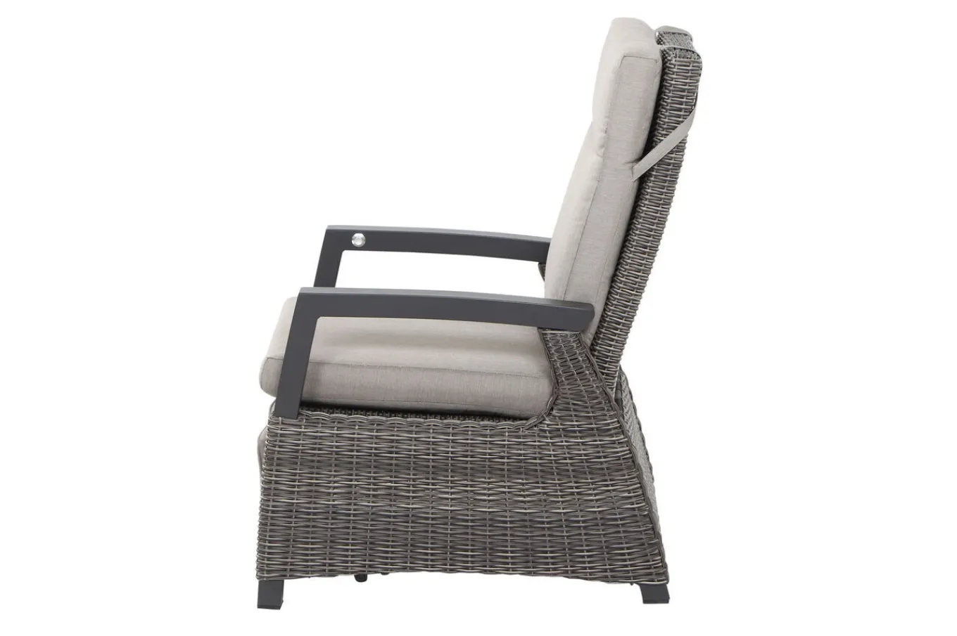 Online Corido Relaxsessel, charcoal, Alu / Gardino®-Geflecht, 73x87x103 cm, verstellbar Polyrattan-Gartenmöbel|Aluminium-Gartenmöbel