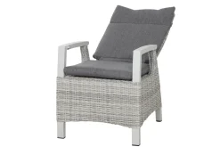 Best Corido/Sincro Garten-Essgruppe, ice grey/weiß grau, Alu/Gardino®-Geflecht/Keramik, Ausziehtisch 200/260x100 cm, 6 Diningsessel Polyrattan-Gartenmöbel|Garten-Essgruppen