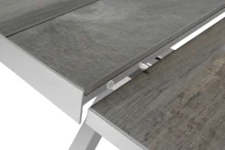 Best Corido/Sincro Garten-Essgruppe, ice grey/weiß grau, Alu/Gardino®-Geflecht/Keramik, Ausziehtisch 200/260x100 cm, 6 Diningsessel Polyrattan-Gartenmöbel|Garten-Essgruppen